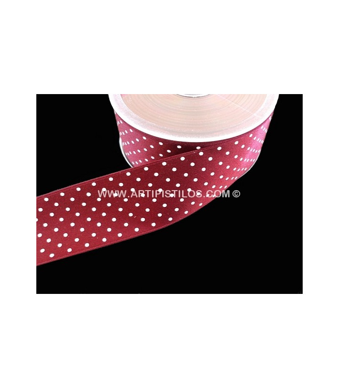 SATIN RIBBON WITH SPOTS 38 MM.
