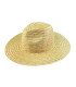 Natural Woven Straw Fedora Hat "Carolina"