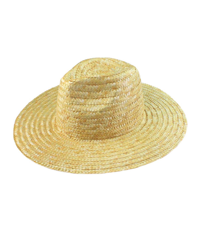 Natural Woven Straw Fedora Hat "Carolina"