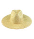 Natural Woven Straw Fedora Hat "Carolina"