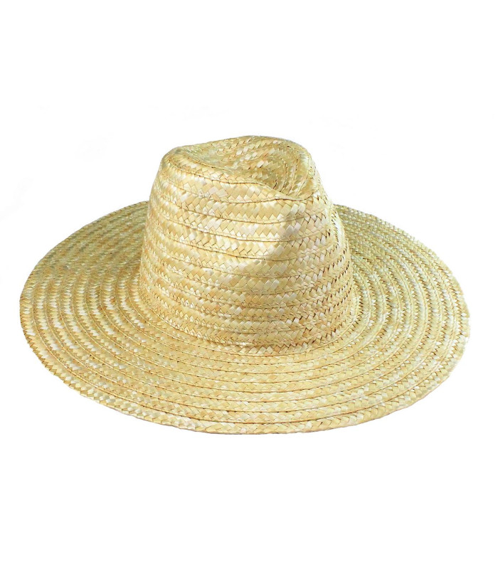 Natural Woven Straw Fedora Hat "Carolina"