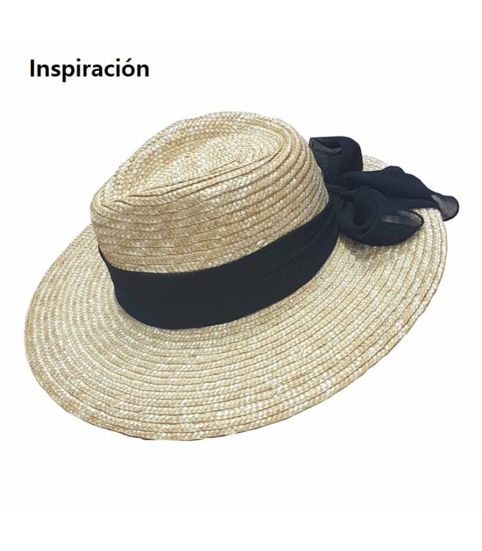 Natural Woven Straw Fedora Hat "Carolina"