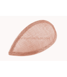 Base Sinamay Lágrima Nude 8 X 16 Cms. - tocados para
