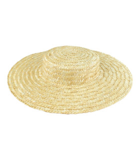 Canotier de Palha Trançada 100% Natural "Milano"