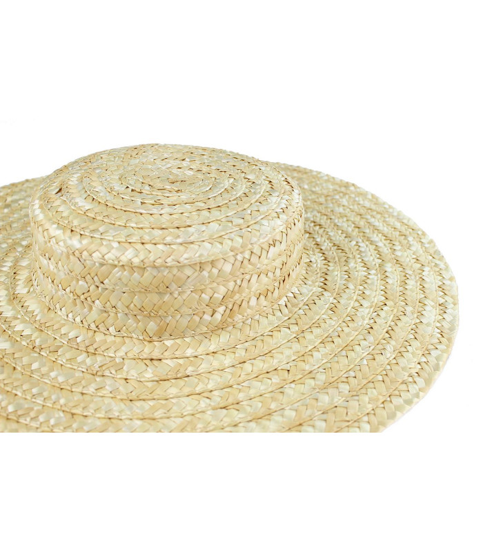 Canotier de Paja Trenzada 100% Natural "Milano"