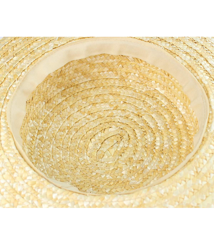 100% Natural Braided Straw Canotier "Amazonia"