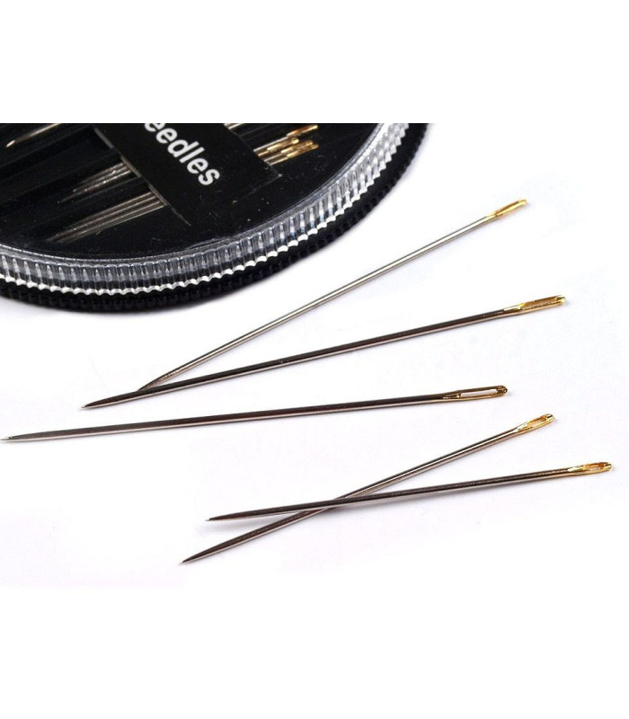 Agujas de Mano Variadas Kompakt Sharps, Ojo Dorado
