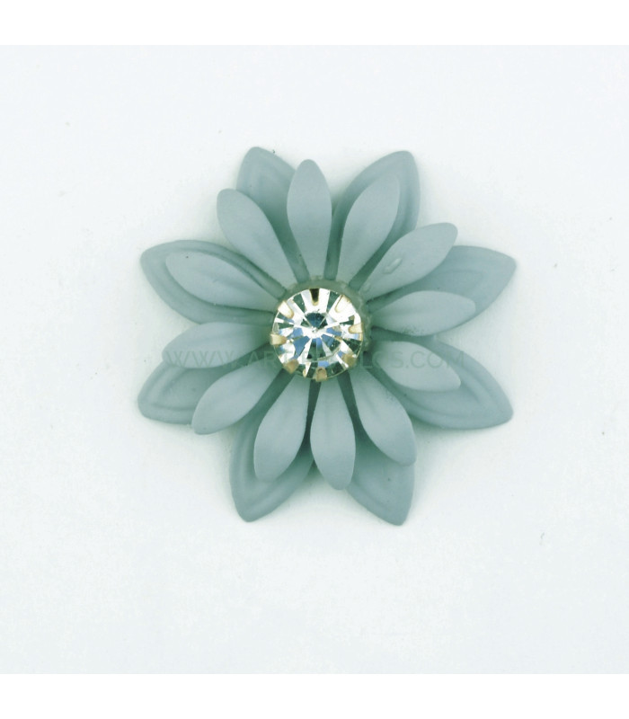 APLICACIÓN FLOR METÁLICA CON STRASS "LIBERTY"