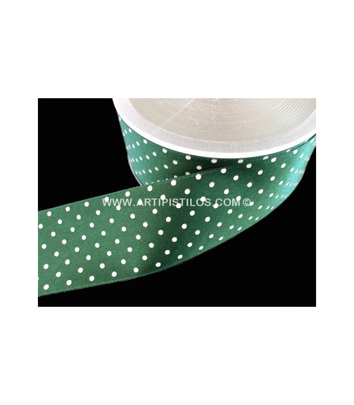 SATIN RIBBON WITH SPOTS 38 MM.