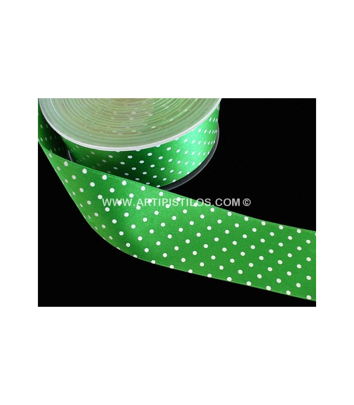 SATIN RIBBON WITH SPOTS 38 MM.