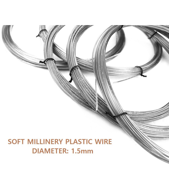 TRANSPARENT SOFT MILLINERY PLASTIC WIRE X 10 METERS