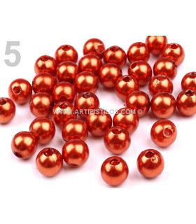 Bolsa 400 Perlas De Plastico Cobre 8 Mm. Diametro - manualidades