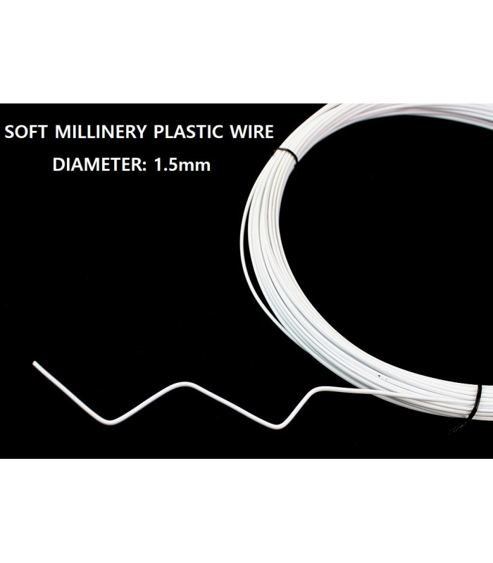 TRANSLUCID WHITE SOFT MILLINERY PLASTIC WIRE 1,55 MM. X 10 METERS