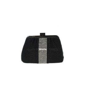 MESH HANDBAG WITH STRASS