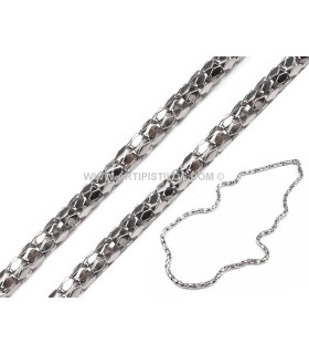 METALLIC SNAKE CHAIN 0,40 MM. X 53 CMS.
