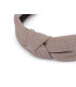 Elegant Single-Colored Fabric Headband with Striped Structure and Knot