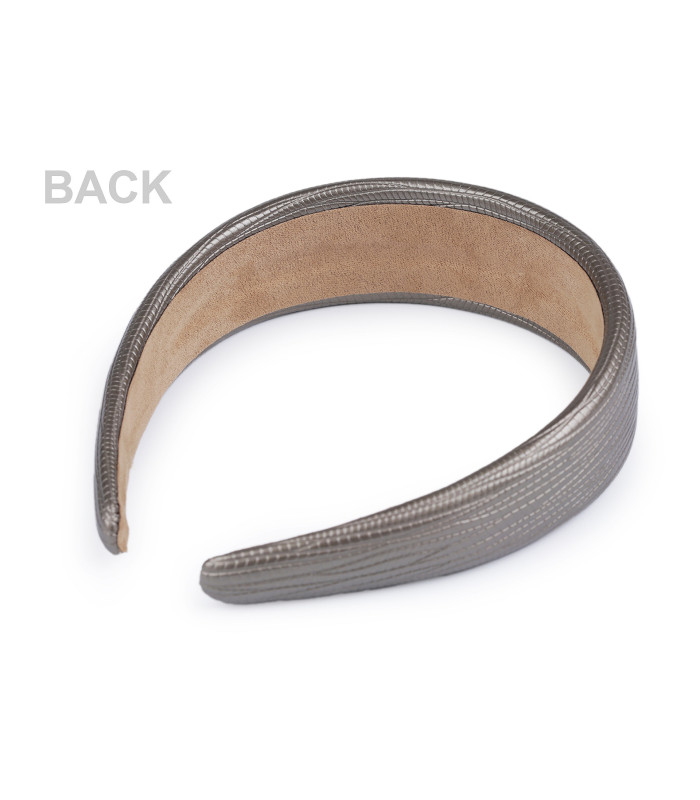 Wide faux leather headband