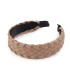 Wide Faux Leather Braided Headband - Versatile Elegance