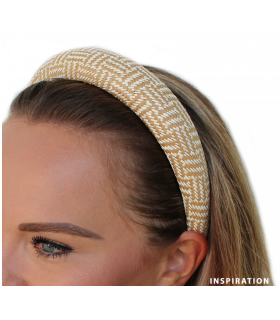 Synthetic raffia printed headband