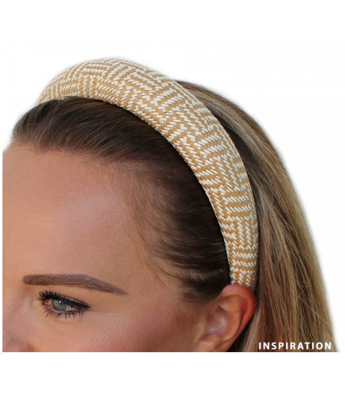 Diadema Ancha con Estructura de Rattan Sintético - Estilo Boho