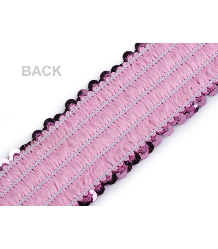 Paillettenborte breite 45 mm. elastisch x 1 mt.
