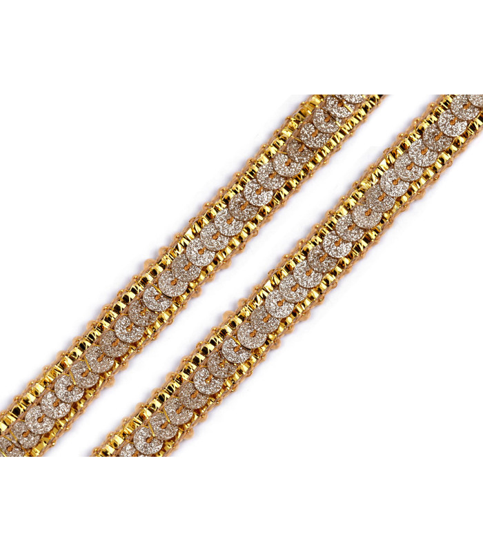 Sequin Trimming Braid with Glitter 13 mm. x 1 mt.