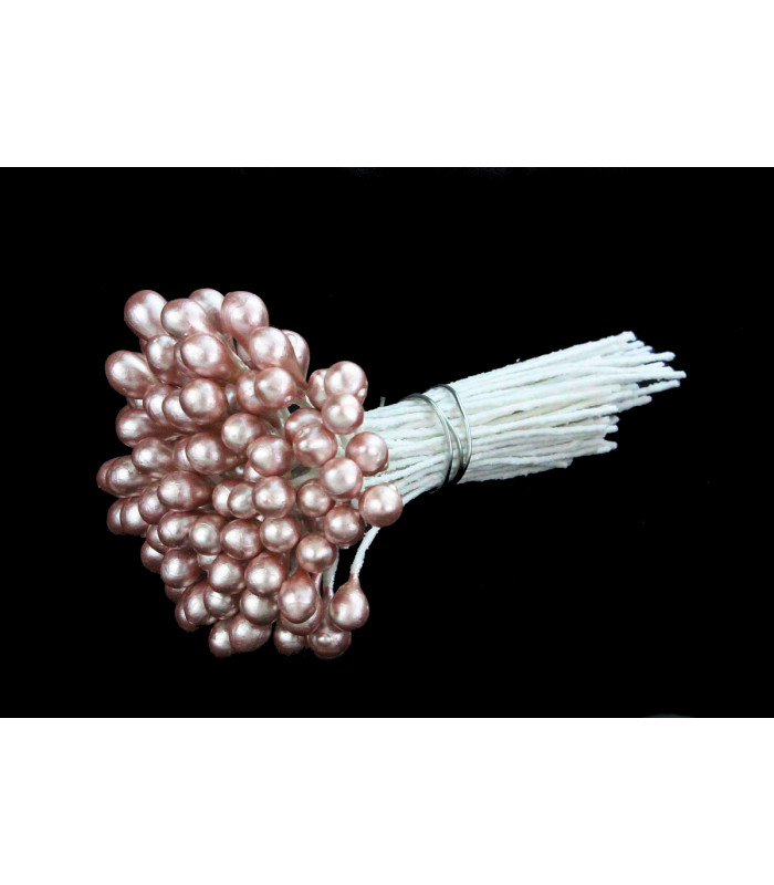 Paquete de 90 pistilos de 5 mm. PERLADOS - Tallo de alambre