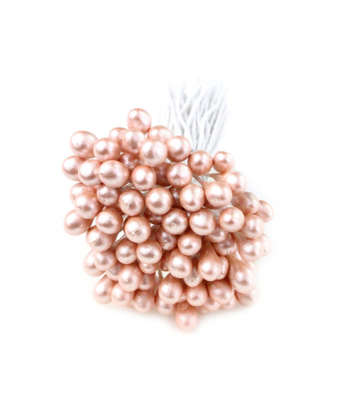Pack of 90 pistils 5 mm. PEARLED - Wire stems