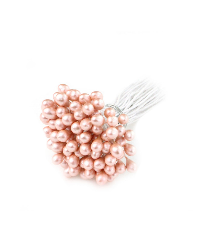 Paquete de 90 pistilos de 5 mm. PERLADOS - Tallo de alambre