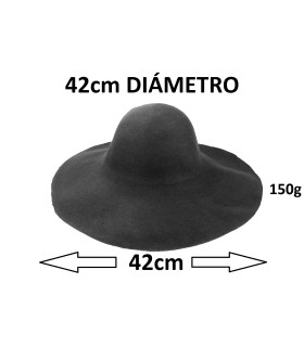 Filzumhang aus 100% Merinowolle in der Farbe BLACK - 42 cm. Ø / 150g