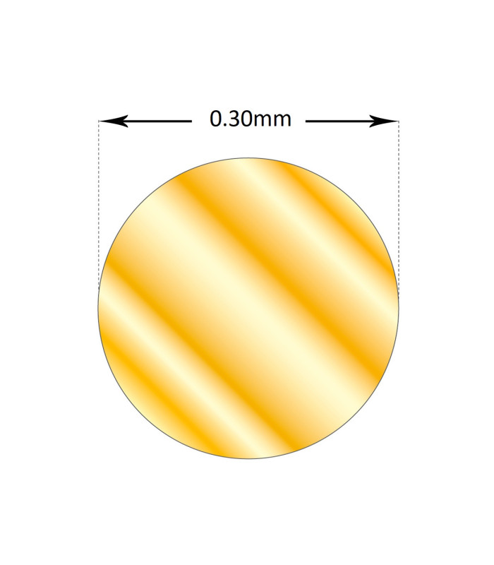 BRASS WIRE - 1Kg SPOOL x 0,30mm diameter
