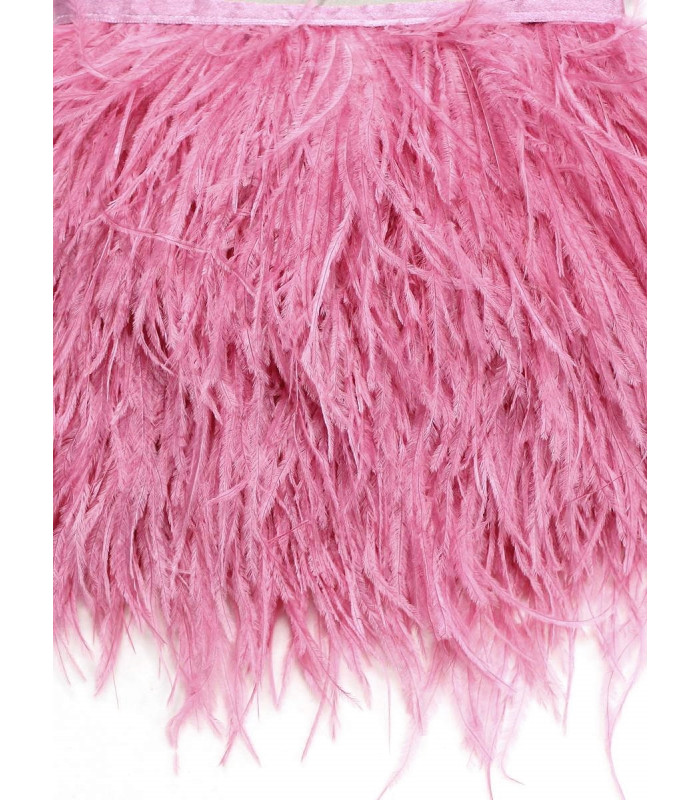 OSTRICH FEATHERS FRINGE - 2 PLY. FIRST QUALITY - 10 CMS.