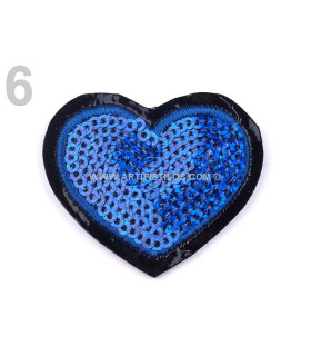 APPLIQUE HEART WITH SEQUINS