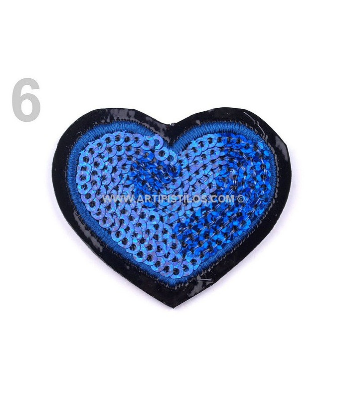 APLICACION CORAZON CON LENTEJUELAS