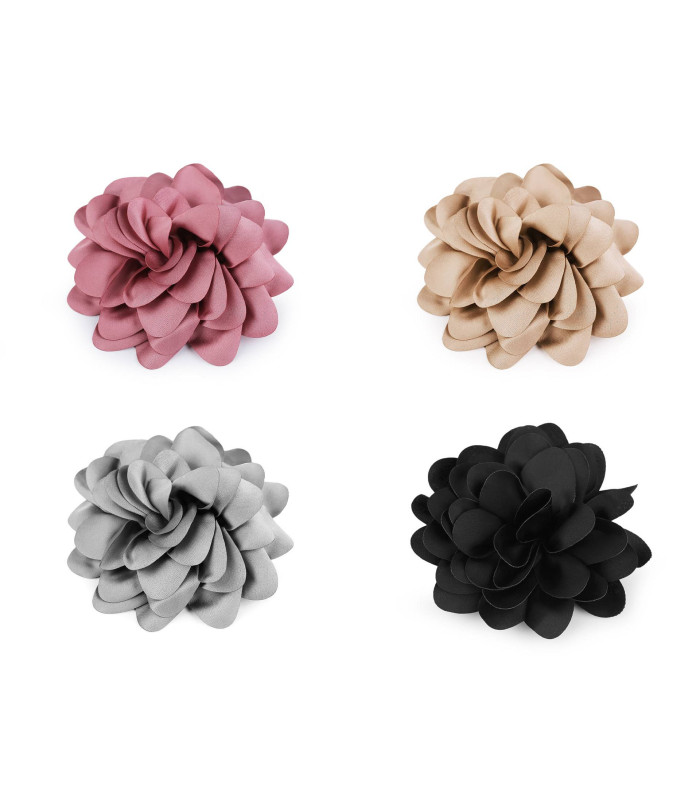 Flor Decorativa de Cetim com 10 cm de Diâmetro