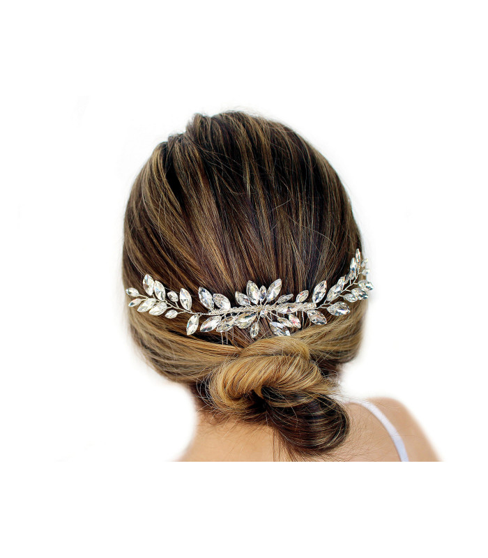 Pente Decorativa com Strass para Casamento