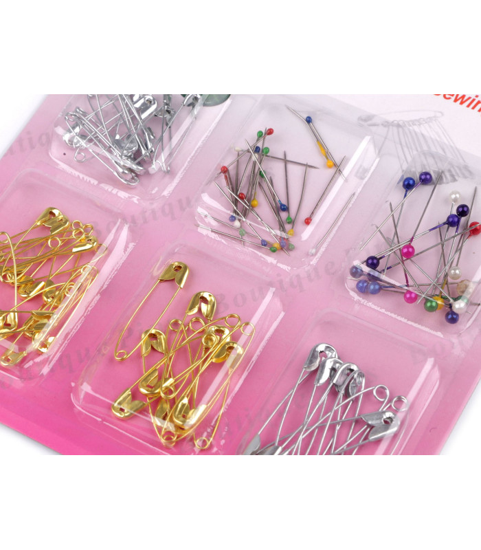Sewing Pins and Safety Pins Set