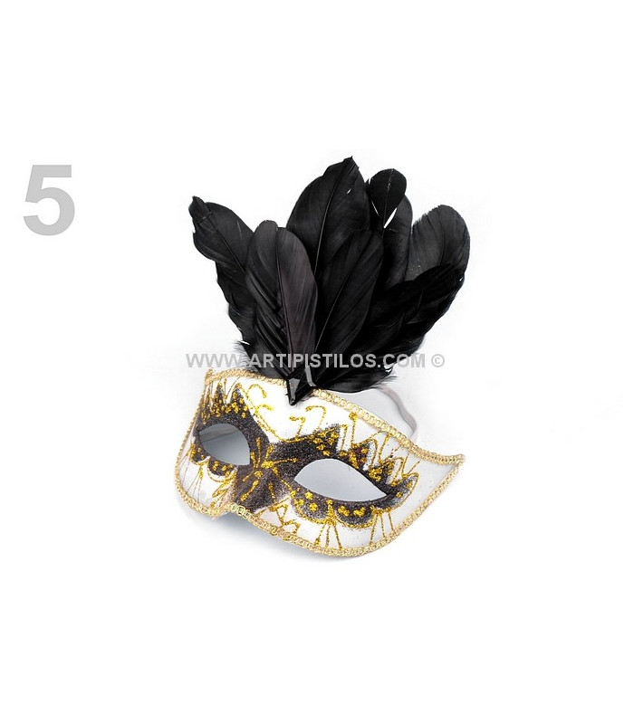 CARNIVAL MASK "GLITTER & FEATHERS"