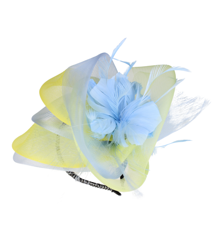 TOCADO DE CRIN FLOR PLUMA "LILIUM"
