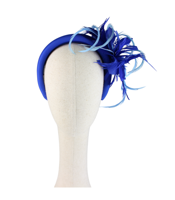 Padded lycra headband with feathers "NOVA"