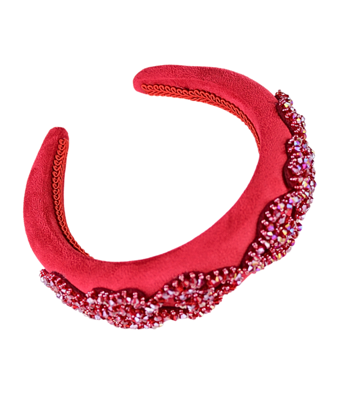 TIARA ALMOFADADA DE CAMURÇA 'CRISTALYNE'