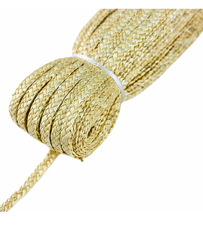 Palha Natural Trançada Milão Premium 5mm