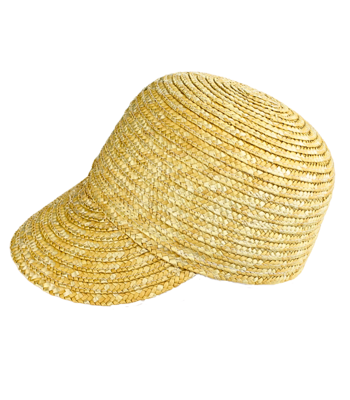 NATURAL BRAIDED STRAW HAT