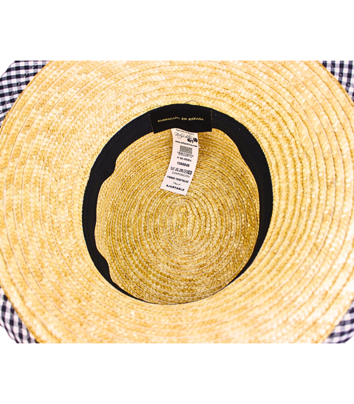 SOMBRERO DE PAJA NATURAL TRENZADA AJUSTABLE