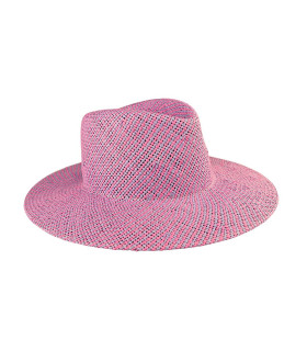 SOMBRERO DE FIBRAS VEGETALES LILA AJUSTABLE