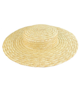 100% Natürlicher geflochtener stroh canotier "Volga"