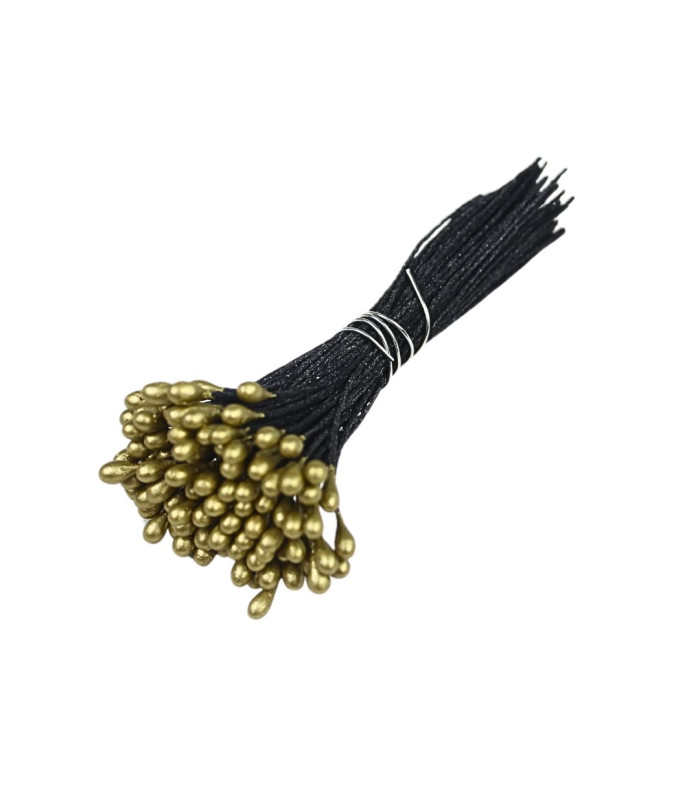 PISTILO PERLADO GRUESO BASE ORO/TALLO NEGRO