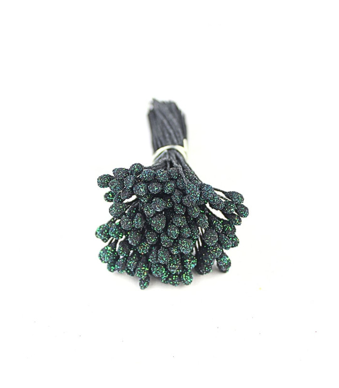 IRIDISCENT STAMEN BLACK FILAMENT / BLACK ANTHER