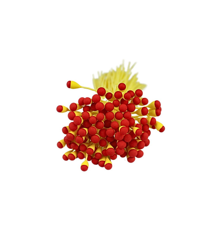 PISTILO TALLO AMARILLO MATE / CABEZA ROJA
