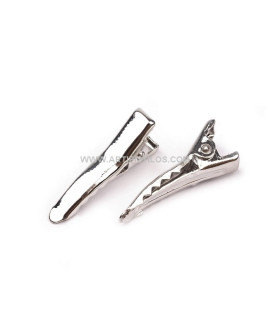 Clip Metalico 25 Mm. Platino 25 Mm. De Largo X 5 Mm. De Ancho - colores para